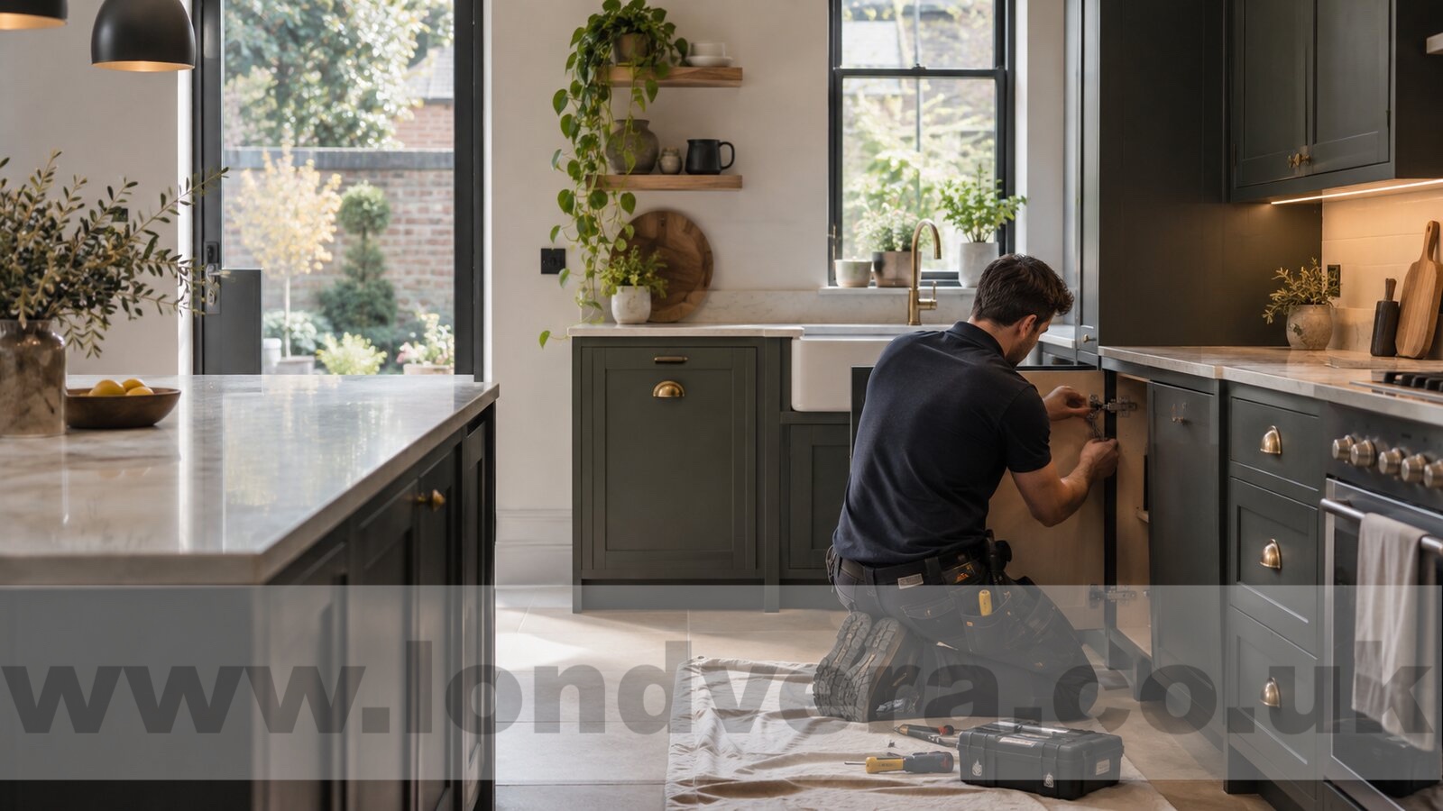 Kitchen cabinet repair in a London home