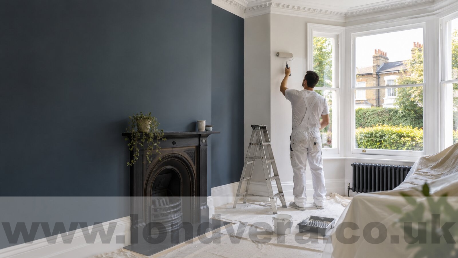 Professional interior painting in a London home